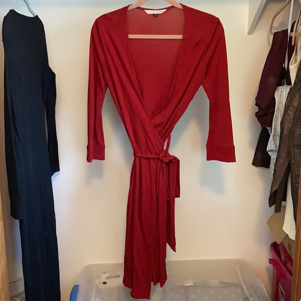 COPY - Diane Von Furstenburg red wrap dress